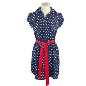 Woman’s Pinky belted polkadot dress size S